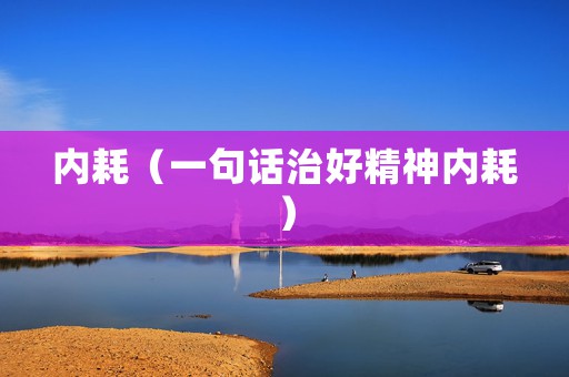 内耗（一句话治好精神内耗）