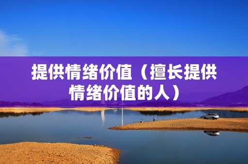 提供情绪价值（擅长提供情绪价值的人）
