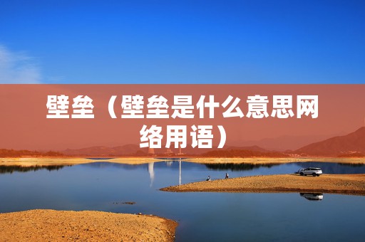 壁垒（壁垒是什么意思网络用语）
