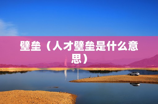 壁垒（人才壁垒是什么意思）