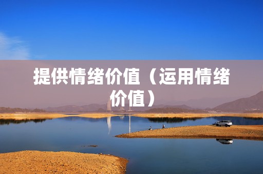 提供情绪价值（运用情绪价值）