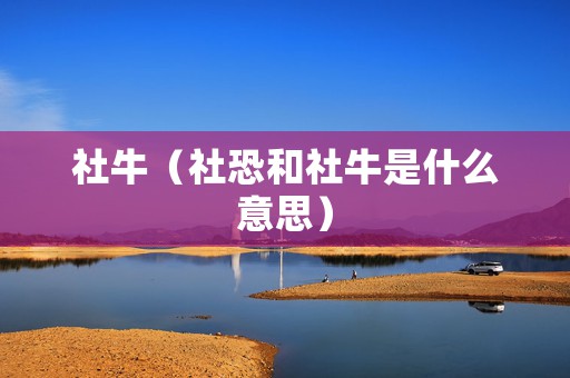 社牛（社恐和社牛是什么意思）