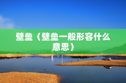 壁垒（壁垒一般形容什么意思）