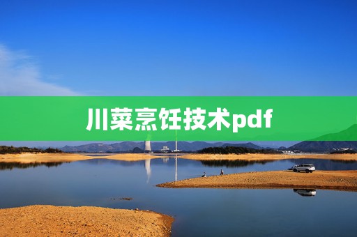 川菜烹饪技术pdf